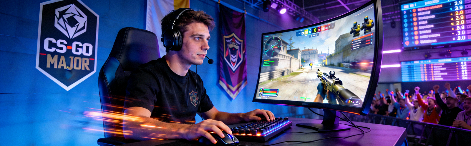 CS:GO Major锦标赛决赛瞬间 - 职业选手专注操作